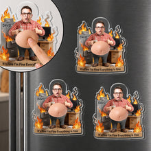 Load image into Gallery viewer, Personalized Squishy Acrylic Fridge Magnet Custom Gift for Dad
