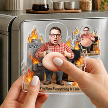 Load image into Gallery viewer, Personalized Squishy Acrylic Fridge Magnet Custom Gift for Dad
