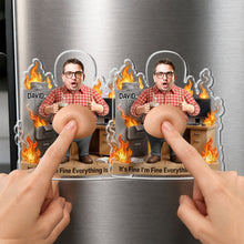 Load image into Gallery viewer, Personalized Squishy Acrylic Fridge Magnet Custom Gift for Dad
