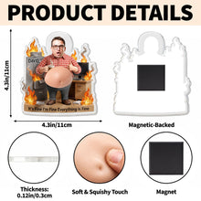 Load image into Gallery viewer, Personalized Squishy Acrylic Fridge Magnet Custom Gift for Dad
