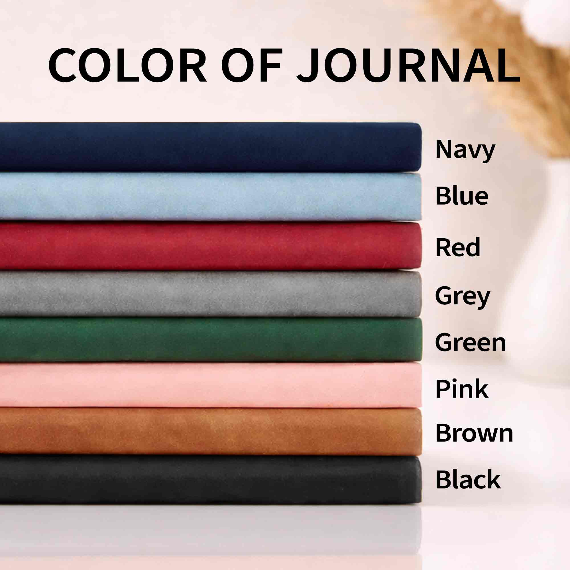 Personalized Leather Journal Birth Flower Gift for Daughter