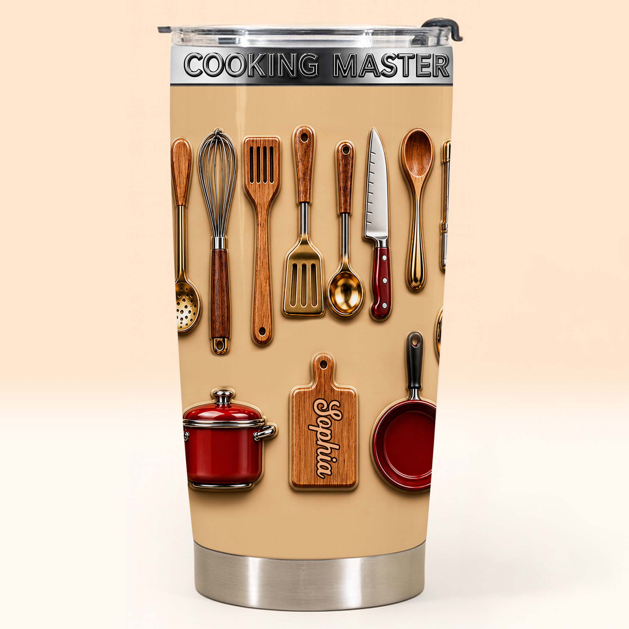 Personalized Stainless Steel Tumbler Custom Name Gift for Cooking Lovers