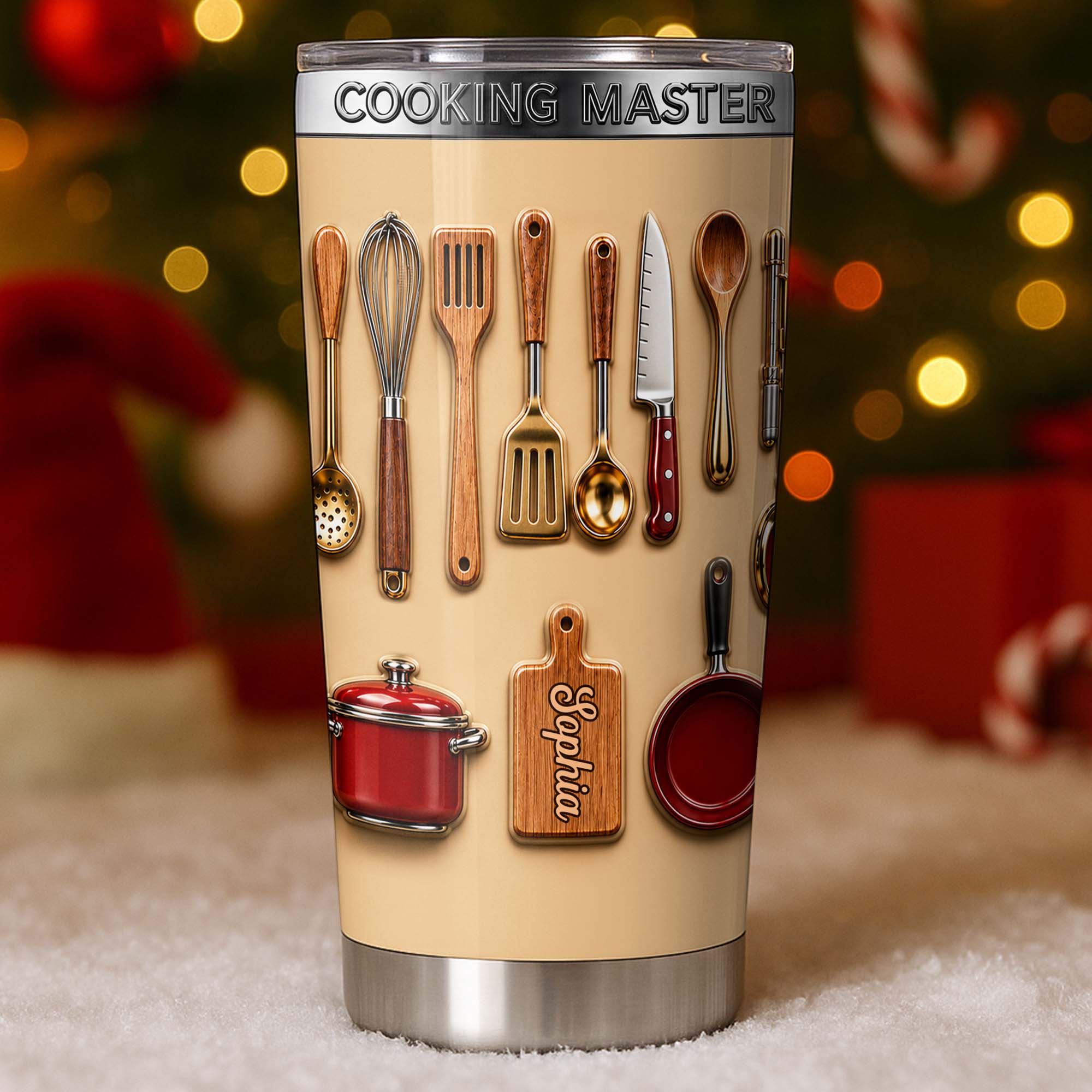 Personalized Stainless Steel Tumbler Custom Name Gift for Cooking Lovers