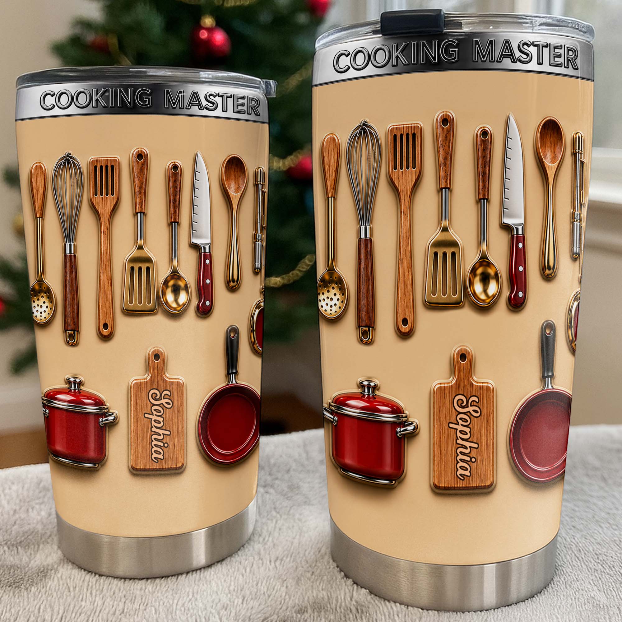 Personalized Stainless Steel Tumbler Custom Name Gift for Cooking Lovers