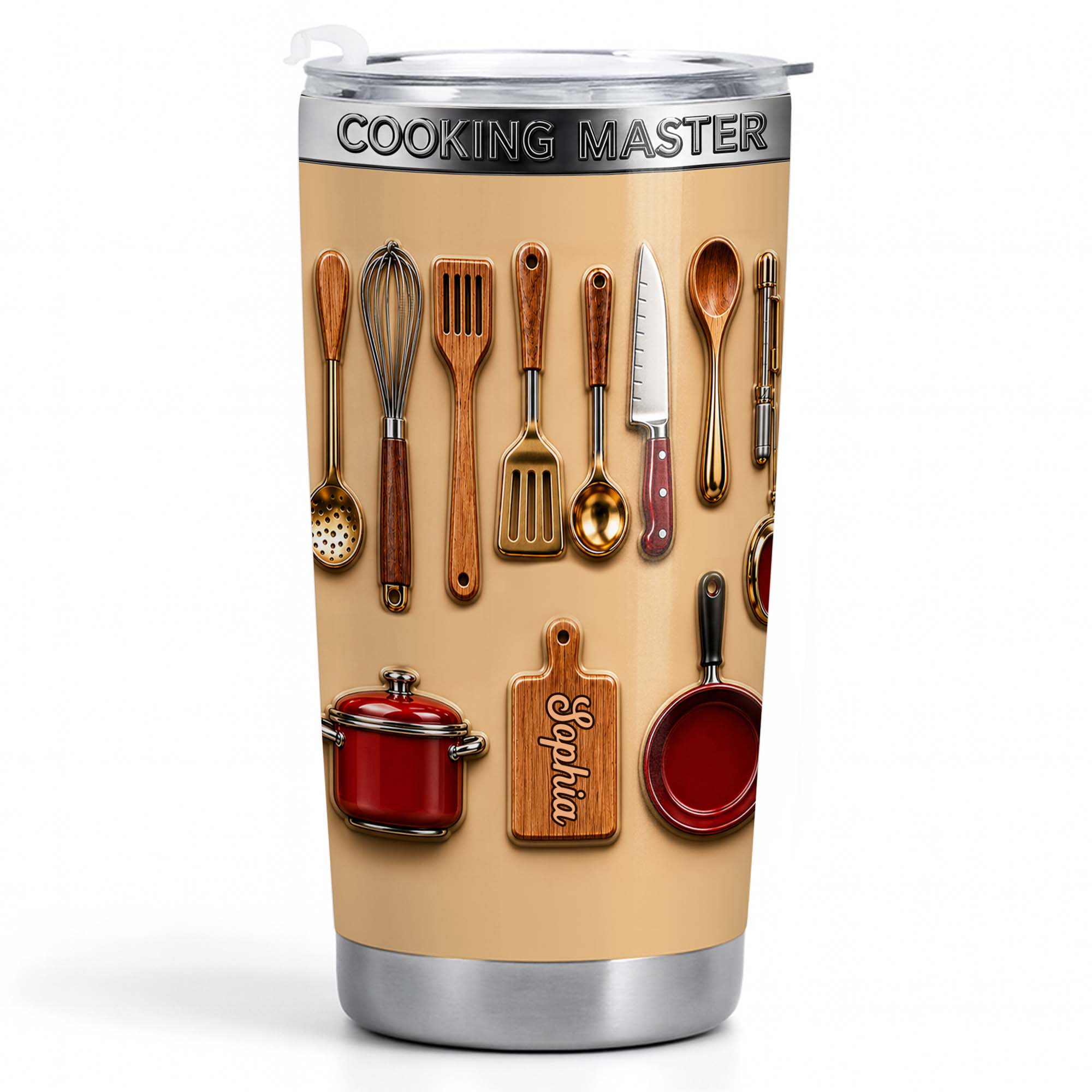 Personalized Stainless Steel Tumbler Custom Name Gift for Cooking Lovers