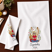 Load image into Gallery viewer, Personalized Kitchen Towel Custom Name Baking Gift for Her
