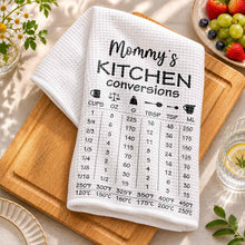 Load image into Gallery viewer, Personalized Kitchen Towel Measurement Chart Gift for Mom
