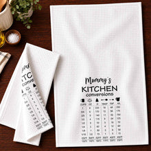 Load image into Gallery viewer, Personalized Kitchen Towel Measurement Chart Gift for Mom

