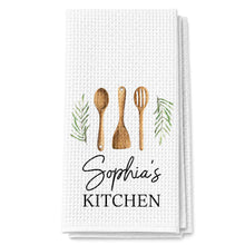 Load image into Gallery viewer, Personalized Kitchen Towel Custom Name Gift for Mom Chef
