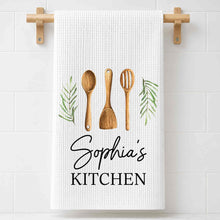 Load image into Gallery viewer, Personalized Kitchen Towel Custom Name Gift for Mom Chef
