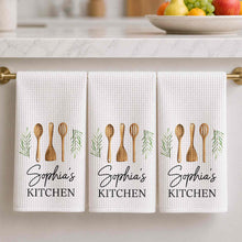 Load image into Gallery viewer, Personalized Kitchen Towel Custom Name Gift for Mom Chef
