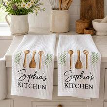Load image into Gallery viewer, Personalized Kitchen Towel Custom Name Gift for Mom Chef
