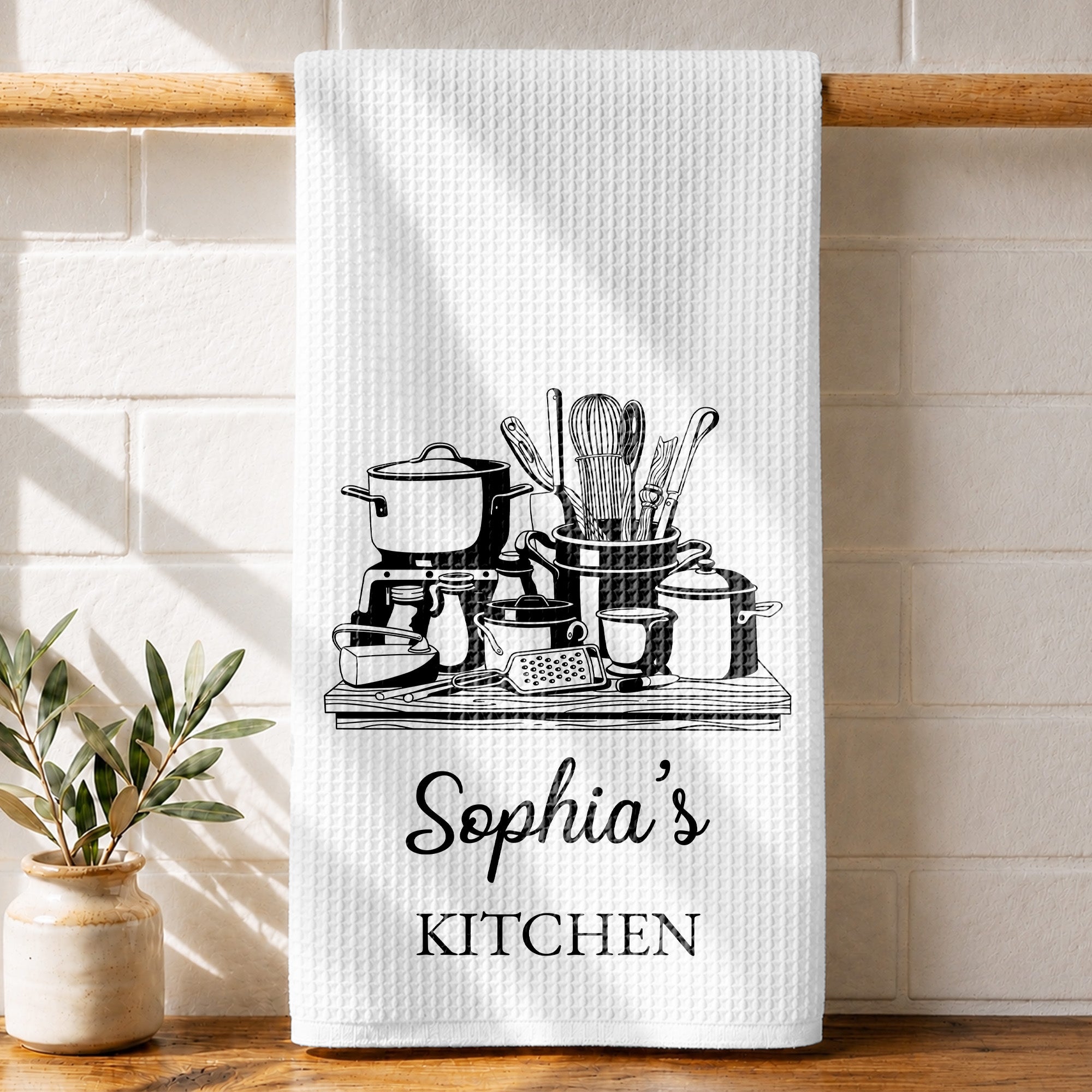 Personalized Kitchen Towel Custom Name for Culinary Lovers