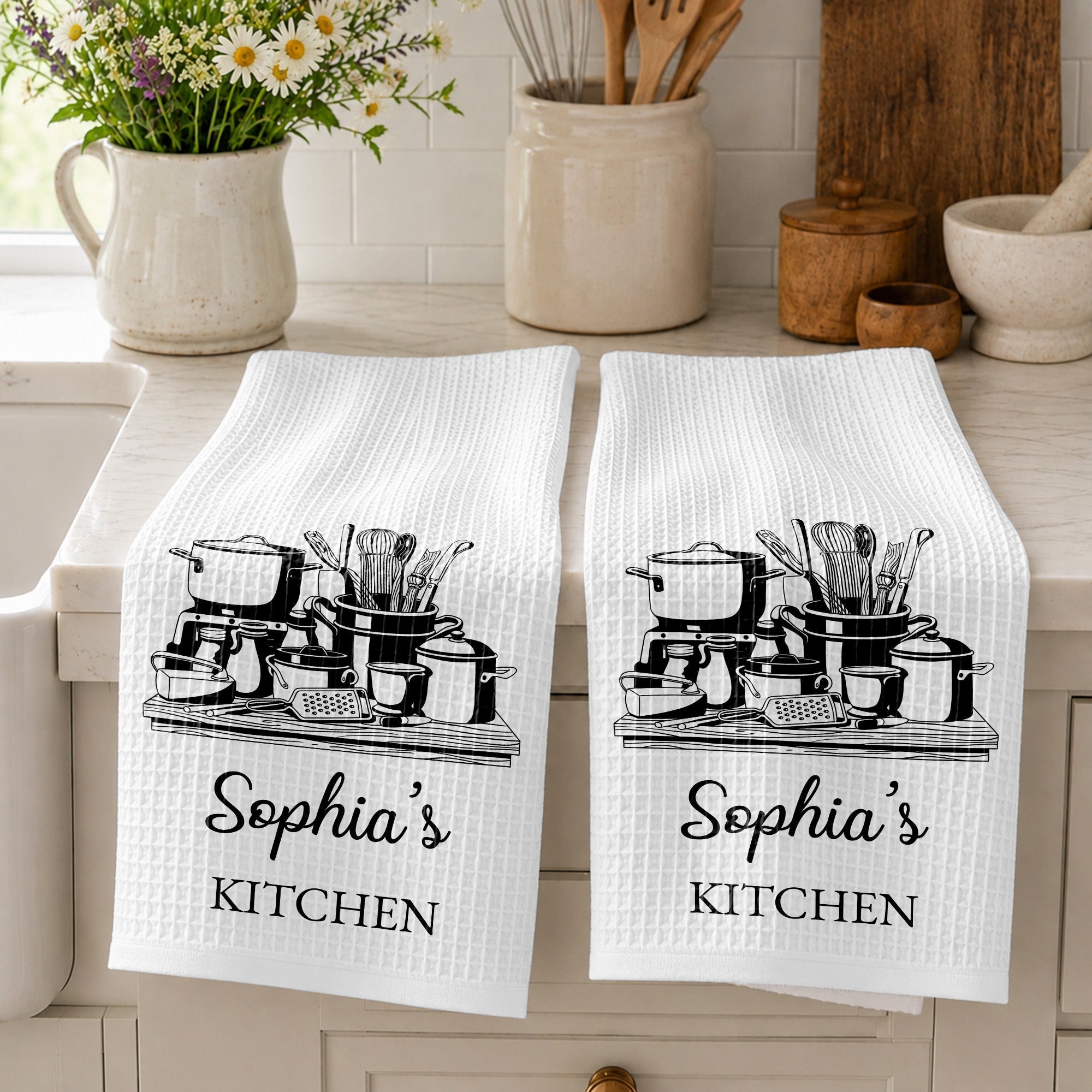 Personalized Kitchen Towel Custom Name for Culinary Lovers