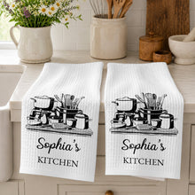 Load image into Gallery viewer, Personalized Kitchen Towel Custom Name for Culinary Lovers
