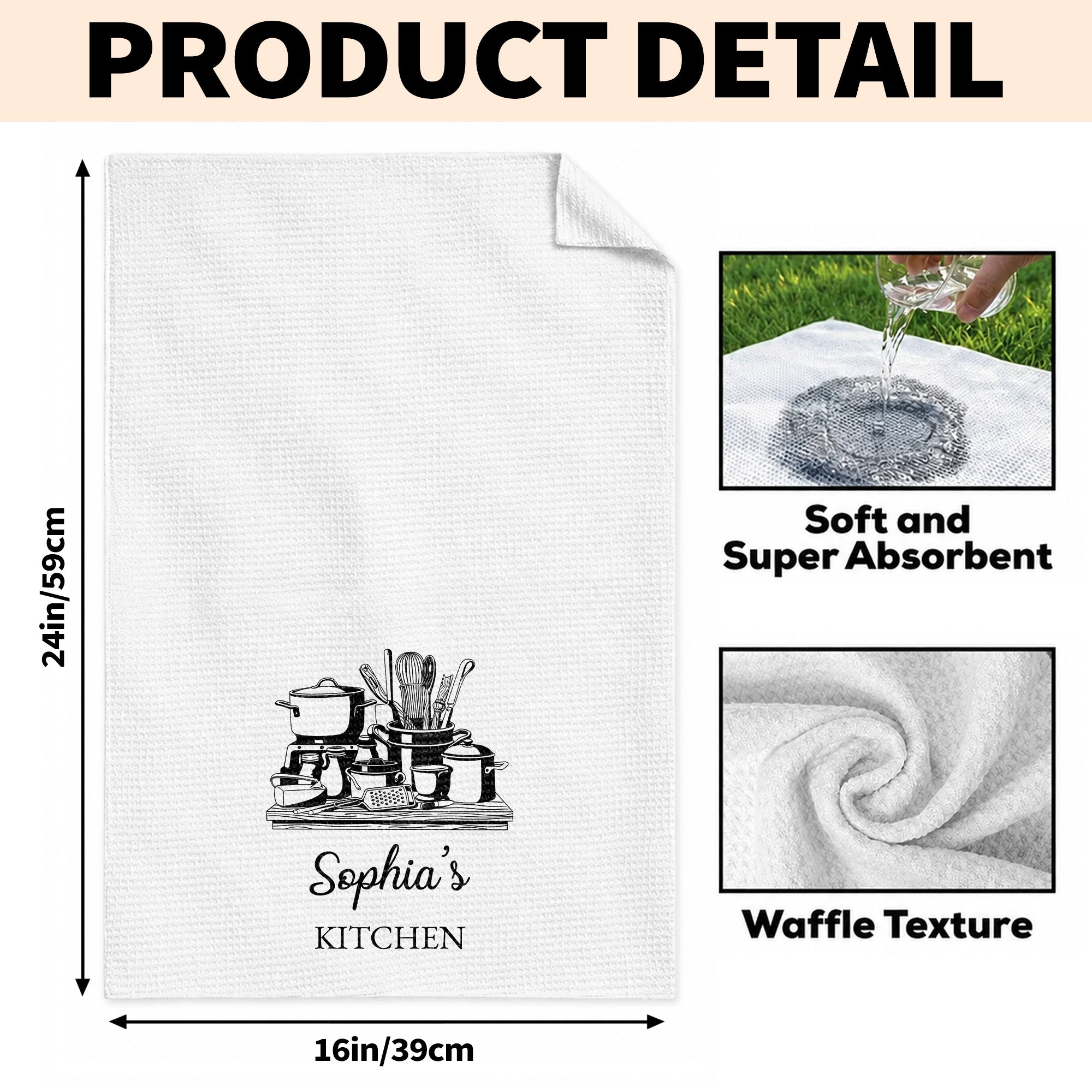 Personalized Kitchen Towel Custom Name for Culinary Lovers