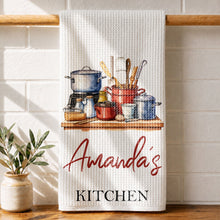 Load image into Gallery viewer, Personalized Kitchen Towel Custom Name Cooking Gift for Mom
