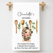 Load image into Gallery viewer, Personalized Funny Kitchen Towel Custom Quote Gift for Her

