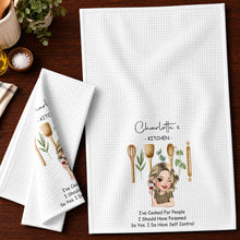 Load image into Gallery viewer, Personalized Funny Kitchen Towel Custom Quote Gift for Her
