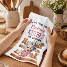 Load image into Gallery viewer, Personalized Kitchen Towel Custom Gift for Grandma Decor
