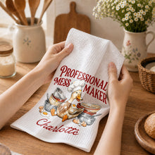 Load image into Gallery viewer, Personalized Kitchen Towel Funny Duck Chef Hat Gift for Mom
