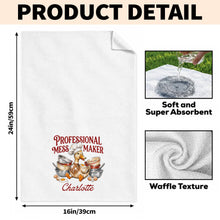 Load image into Gallery viewer, Personalized Kitchen Towel Funny Duck Chef Hat Gift for Mom
