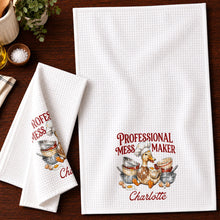 Load image into Gallery viewer, Personalized Kitchen Towel Funny Duck Chef Hat Gift for Mom
