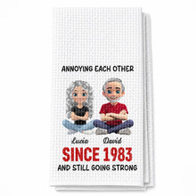 Load image into Gallery viewer, Personalized Couple Kitchen Towel Unique Art Gift for Him &amp; Her
