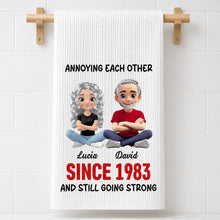 Load image into Gallery viewer, Personalized Couple Kitchen Towel Unique Art Gift for Him &amp; Her
