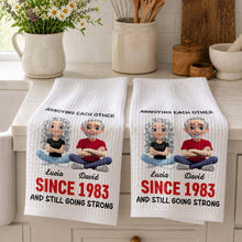 Load image into Gallery viewer, Personalized Couple Kitchen Towel Unique Art Gift for Him &amp; Her
