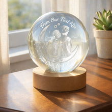 Load image into Gallery viewer, Personalized Crystal Globe Lamp Custom Couple Gift for Anniversary

