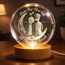 Load image into Gallery viewer, Personalized Crystal Globe Lamp Custom Couple Gift for Anniversary
