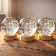 Load image into Gallery viewer, Personalized Crystal Globe Lamp Custom Couple Gift for Anniversary
