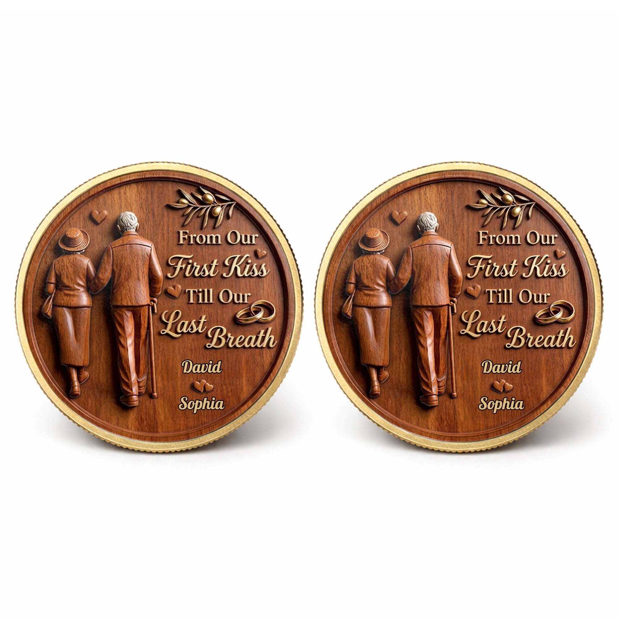 Personalized Commemorative Coin Custom Couple Gift Anniversary