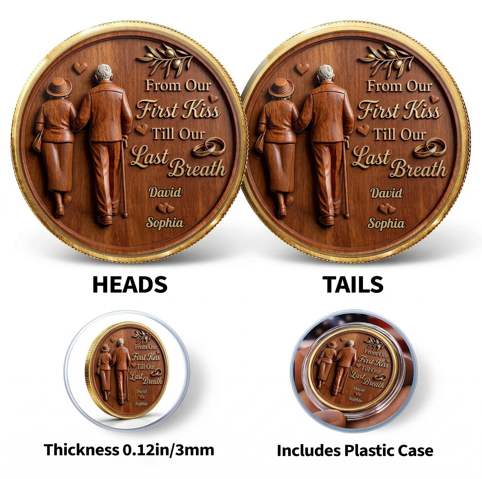 Personalized Commemorative Coin Custom Couple Gift Anniversary