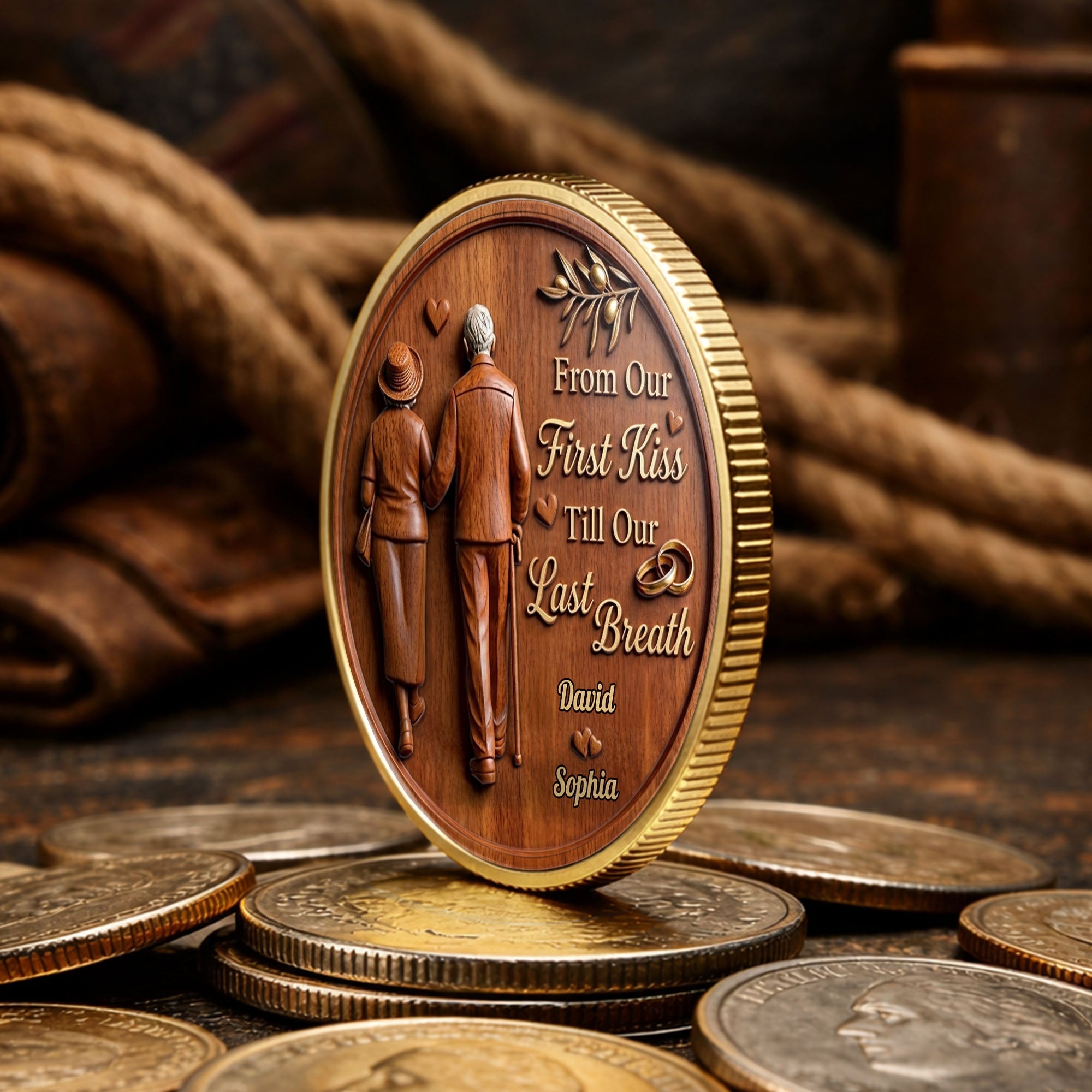 Personalized Commemorative Coin Custom Couple Gift Anniversary