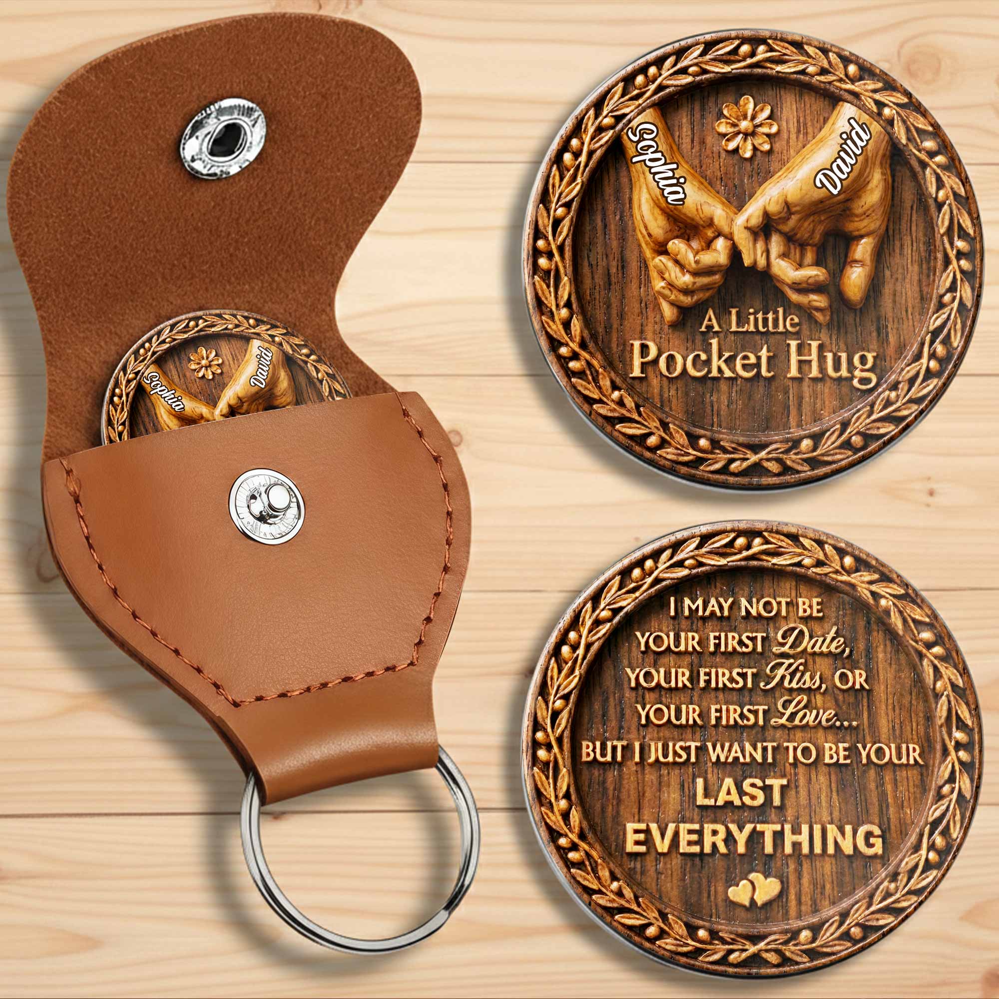Personalized Pocket Hug Custom Love Token for Couples Gift