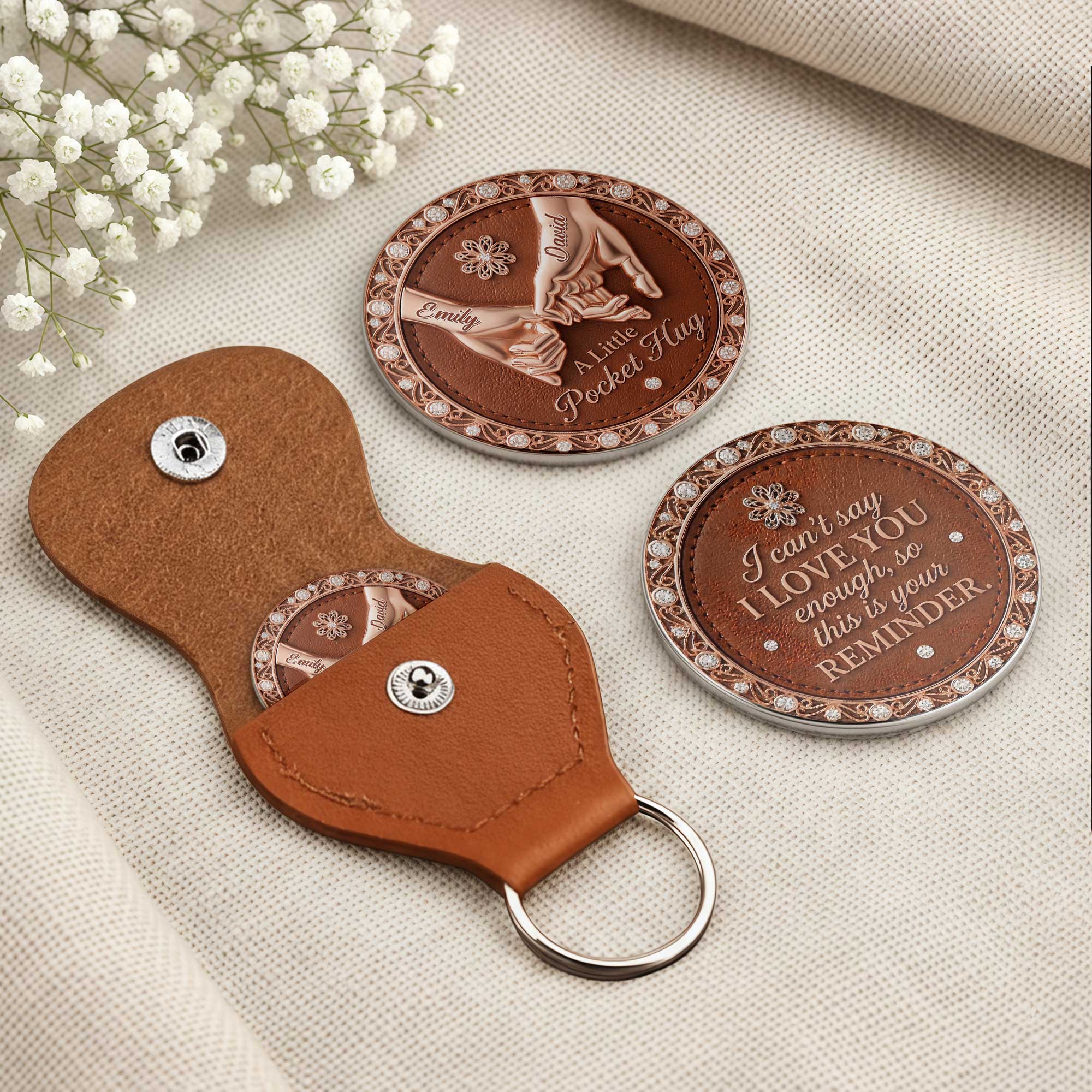 Personalized Pocket Hug Custom Message Love Token Gift for Couples