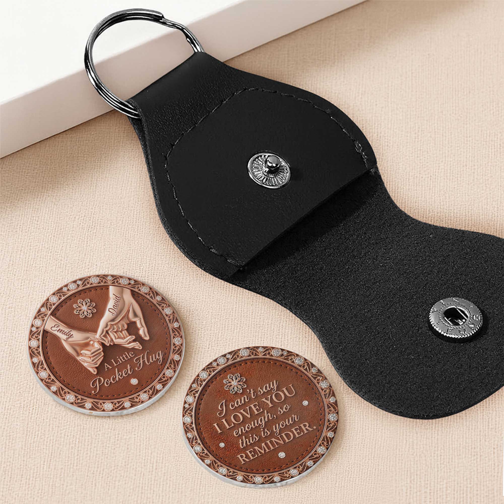 Personalized Pocket Hug Custom Message Love Token Gift for Couples