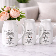 Load image into Gallery viewer, Personalized Ceramic Flower Vase Custom Message for Anniversary
