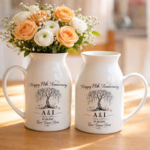 Load image into Gallery viewer, Personalized Ceramic Flower Vase Custom Message for Anniversary
