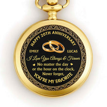 Load image into Gallery viewer, Personalized Custom Pocket Watch Engraved Love Gift for Couple
