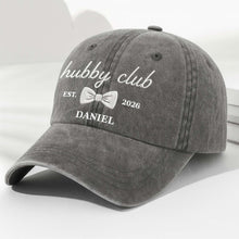 Load image into Gallery viewer, Personalized Washed Denim Cap Custom Name Gift for Wifey
