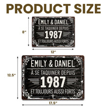 Load image into Gallery viewer, Personalized Vintage Metal Sign Custom Name Gift for Couples
