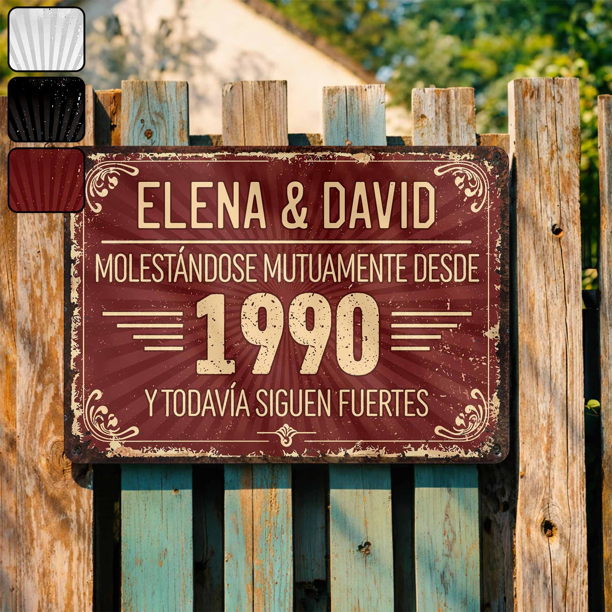 Personalized Metal Sign Custom Name Gift for Couples Anniversary