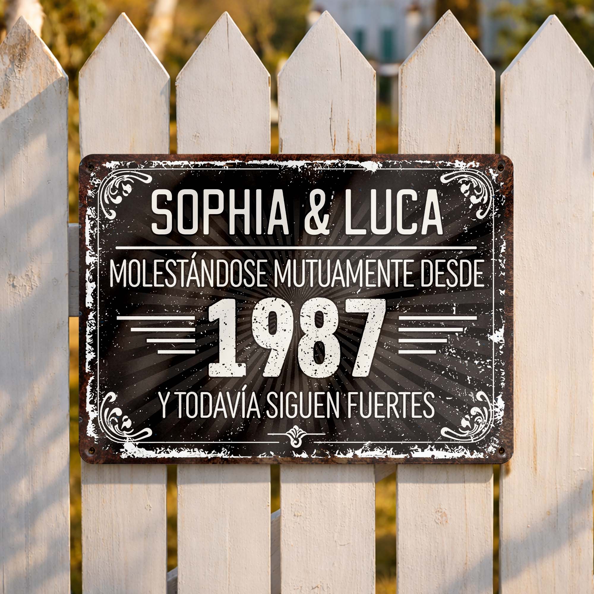 Personalized Metal Sign Custom Name Gift for Couples Anniversary