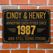 Load image into Gallery viewer, Personalized Metal Sign Custom Names Anniversary Gift for Couples
