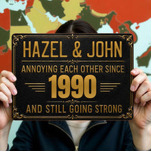 Load image into Gallery viewer, Personalized Metal Sign Custom Names Anniversary Gift for Couples

