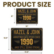 Load image into Gallery viewer, Personalized Metal Sign Custom Names Anniversary Gift for Couples

