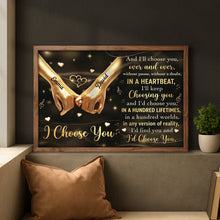 Load image into Gallery viewer, Personalized Horizontal Poster Custom Couple Gift Holding Hands

